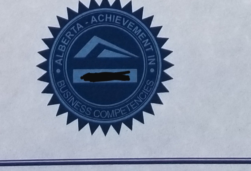 Alberta Achievement certificate